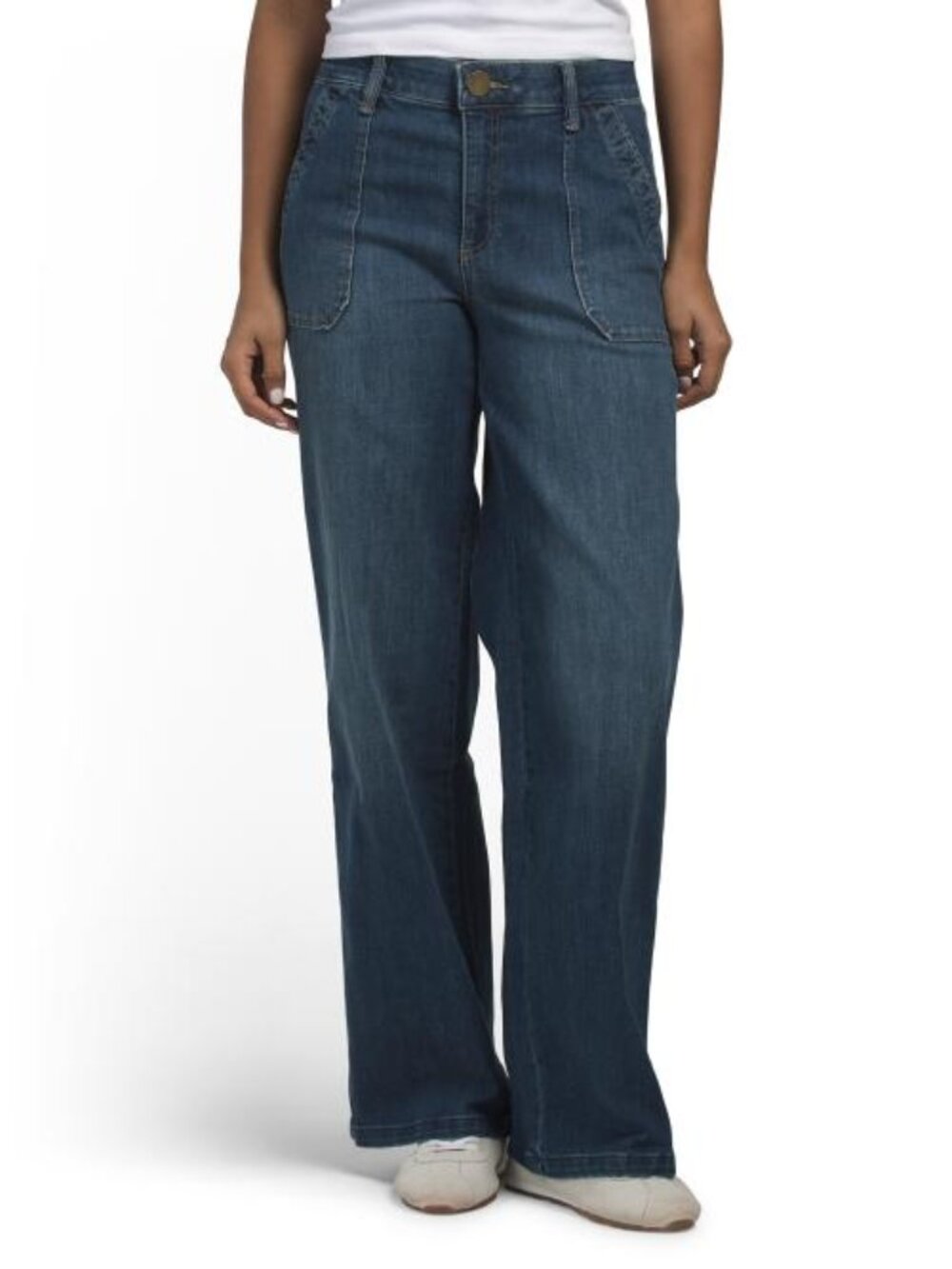 DEMOCRACY Ab Tech Skyrise Wide Leg Jeans With Pork Chop Pockets